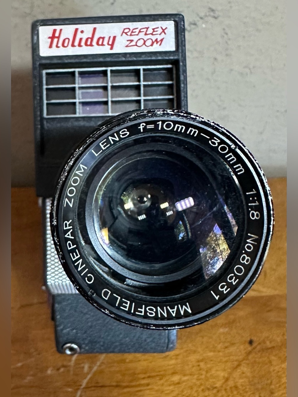 Vintage Mansfield Holiday Reflex Zoom 8mm Film Zoom Lens Handheld Movie Camera